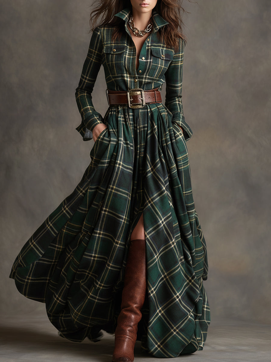 Roberta | Timeless Plaid Shirt Dress