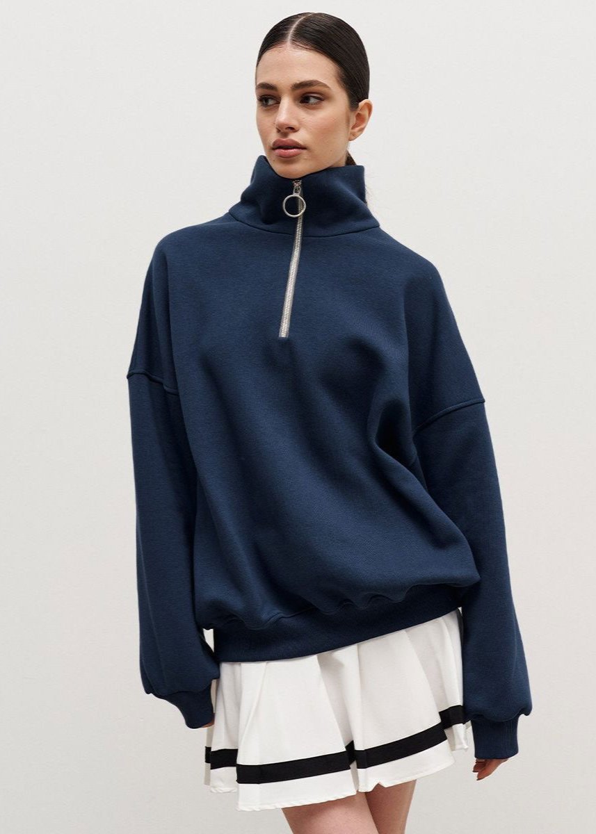 Fidelma | Relaxed Half-Zip Sweater