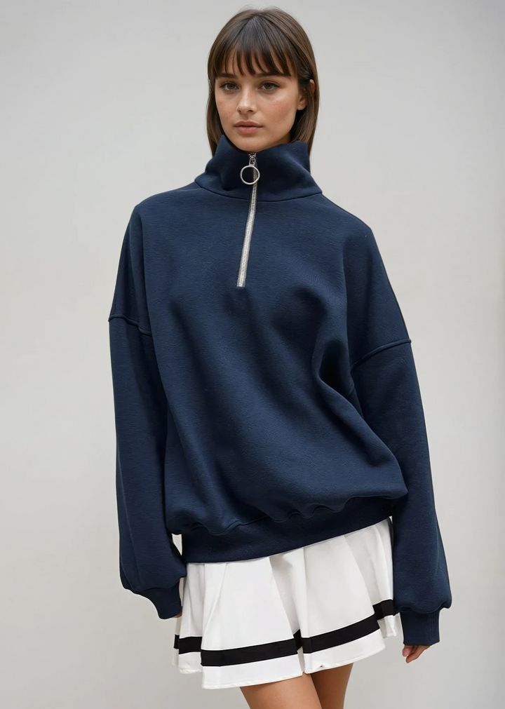 Fidelma | Relaxed Half-Zip Sweater
