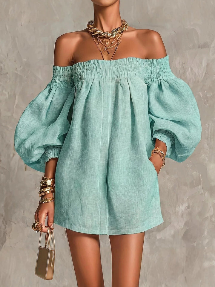 Ansley | Off-Shoulder Puff Dress