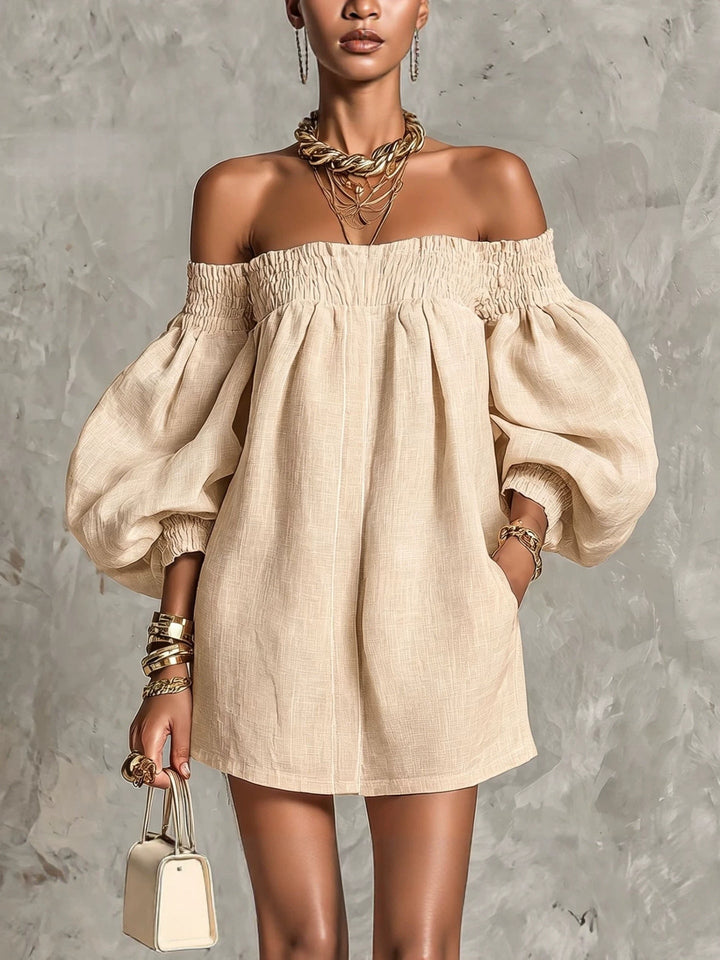 Ansley | Off-Shoulder Puff Dress