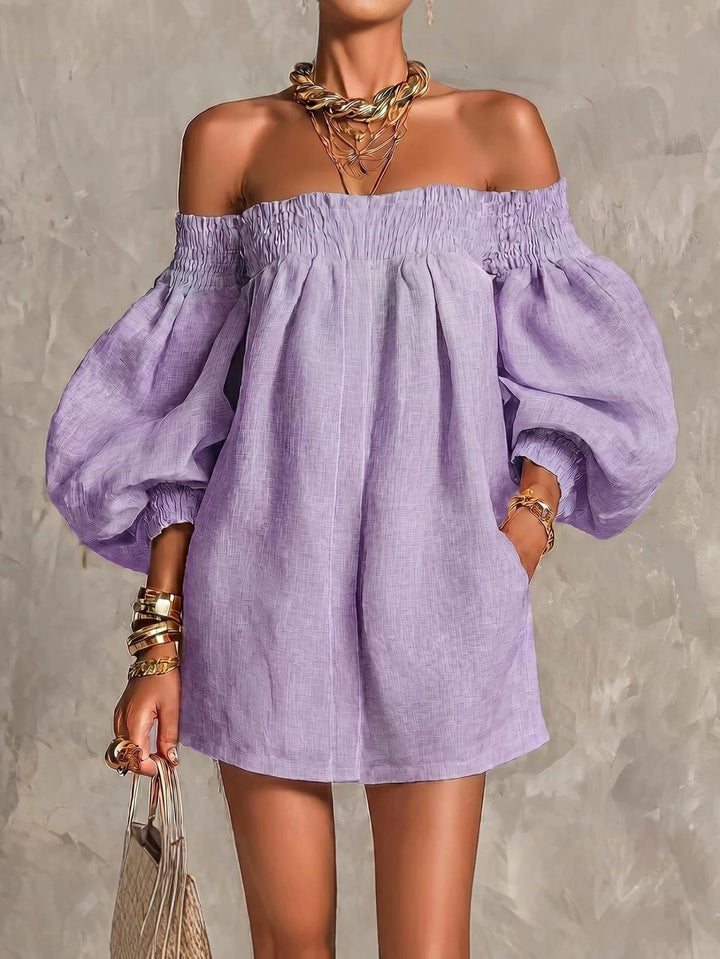Ansley | Off-Shoulder Puff Dress
