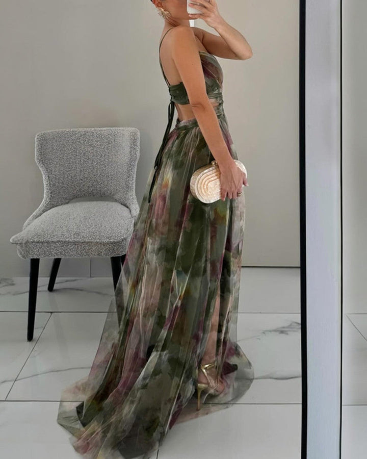 Giselle | Long dress with floral print
