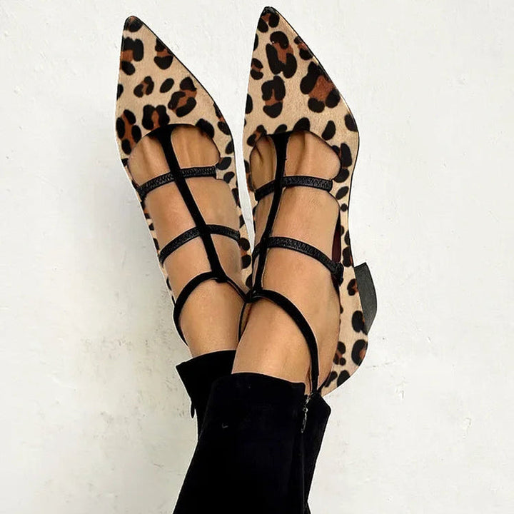 Roxanna | Leopard Strap Heeled Shoes
