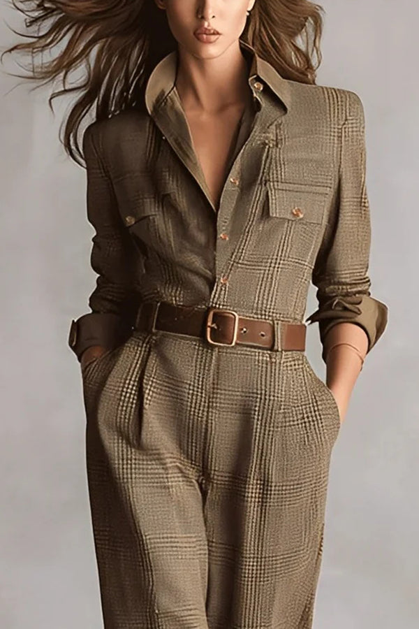 Corissa | Tailored Check Jumpsuit