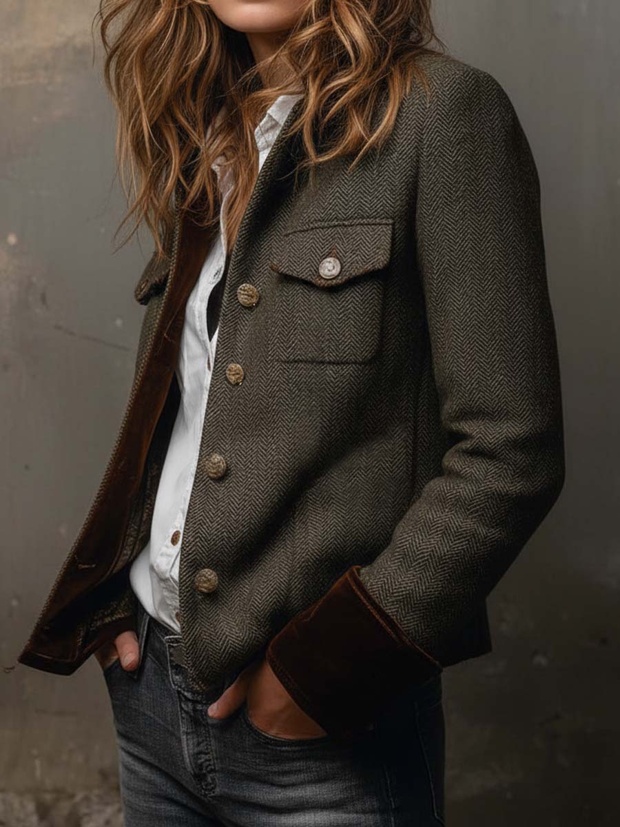 Rosalinde | Vintage Herringbone Blazer