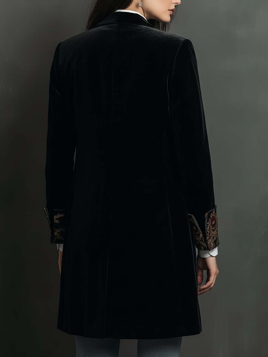 Emmeline | Black Baroque Print Blazer