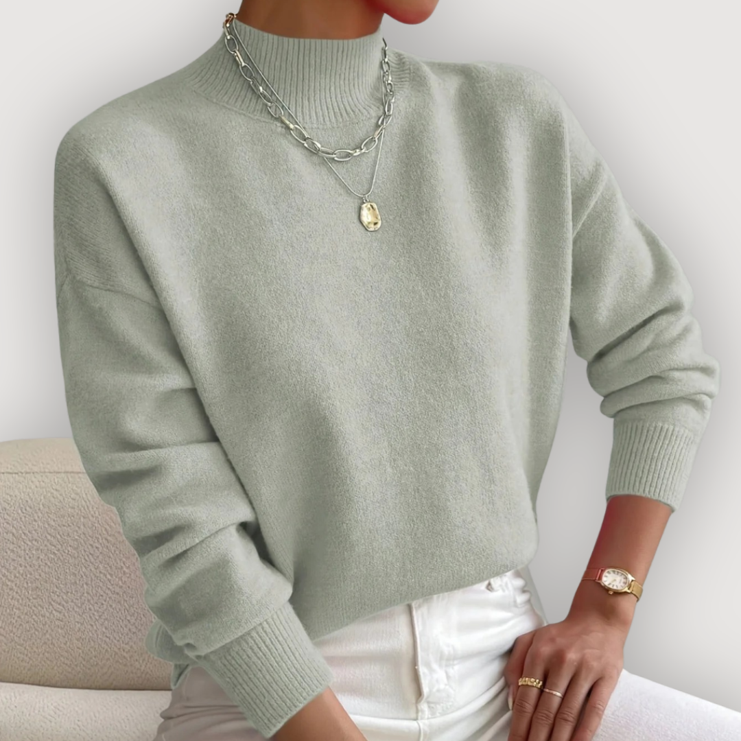 Elara | Classic Mock Neck Sweater