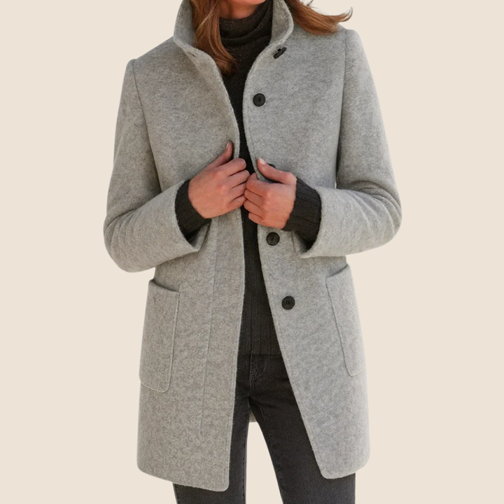 Hayden | Button-Front Tailored Midi Coat
