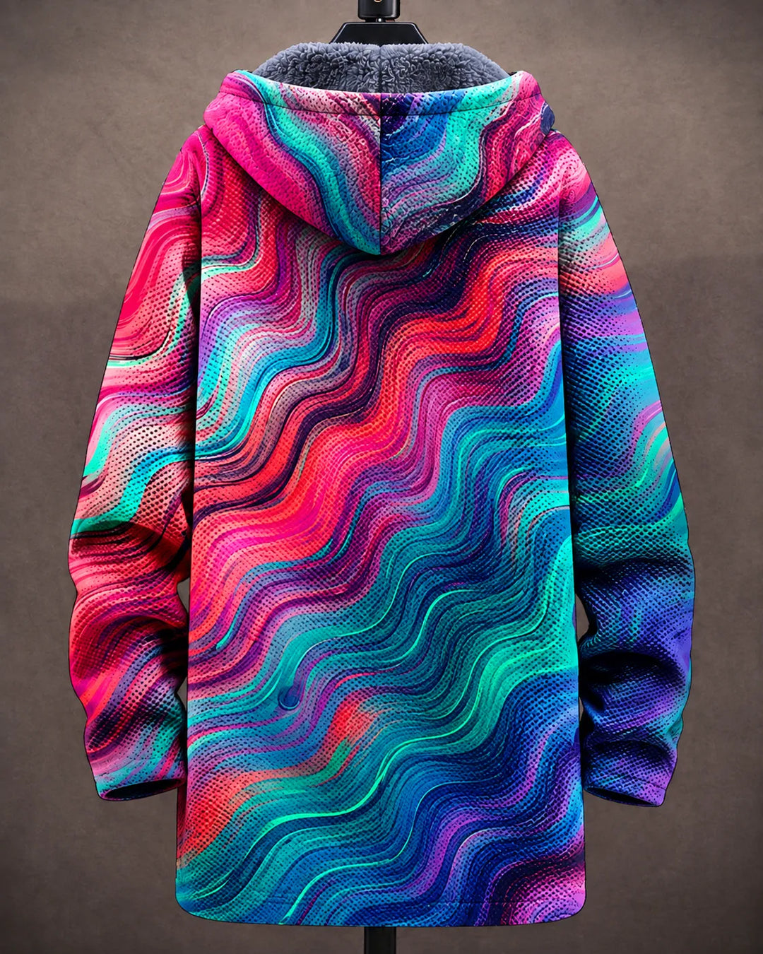 Iris | Vibrant Wave Hooded Jacket