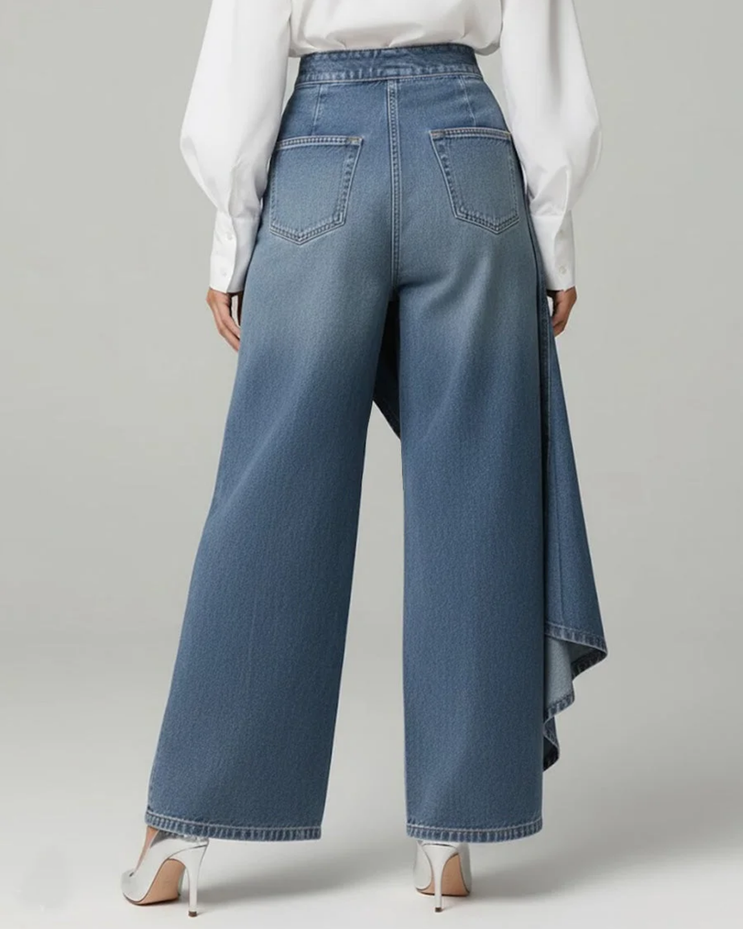 Elise | Modern Denim Wrap Pants