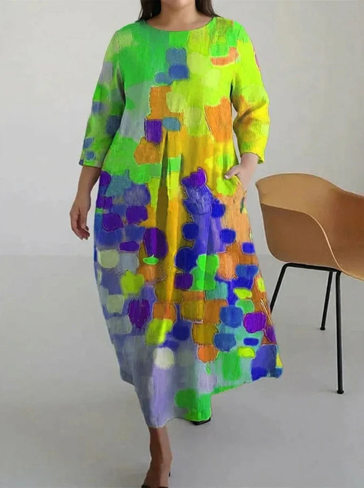 Scarlett | Casual Oil Art Flory Print Dress