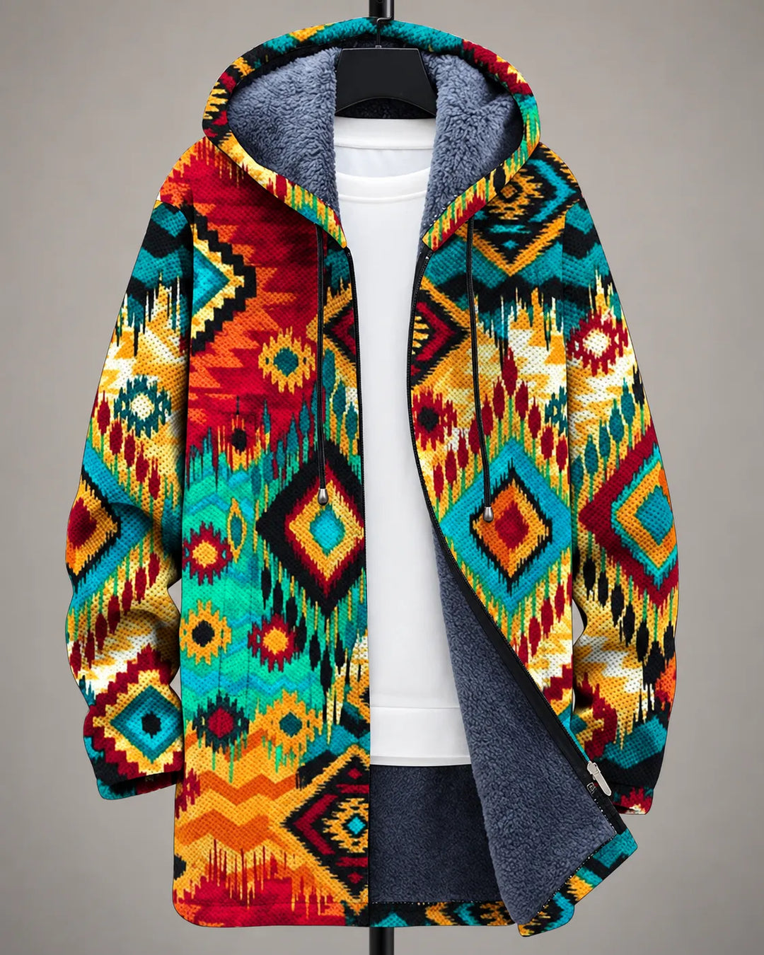 Rosette | Heritage Art-Print Hooded Jacket