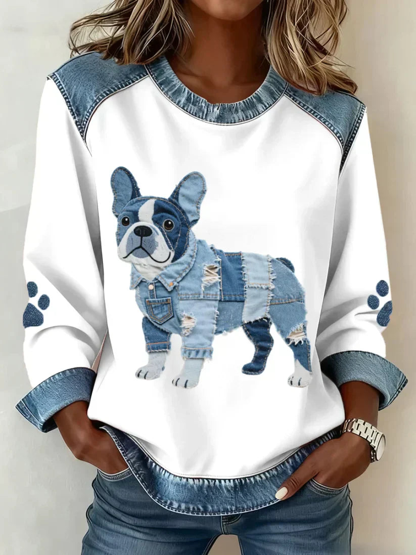 Lola | Dog Patchwork Sweatshirt