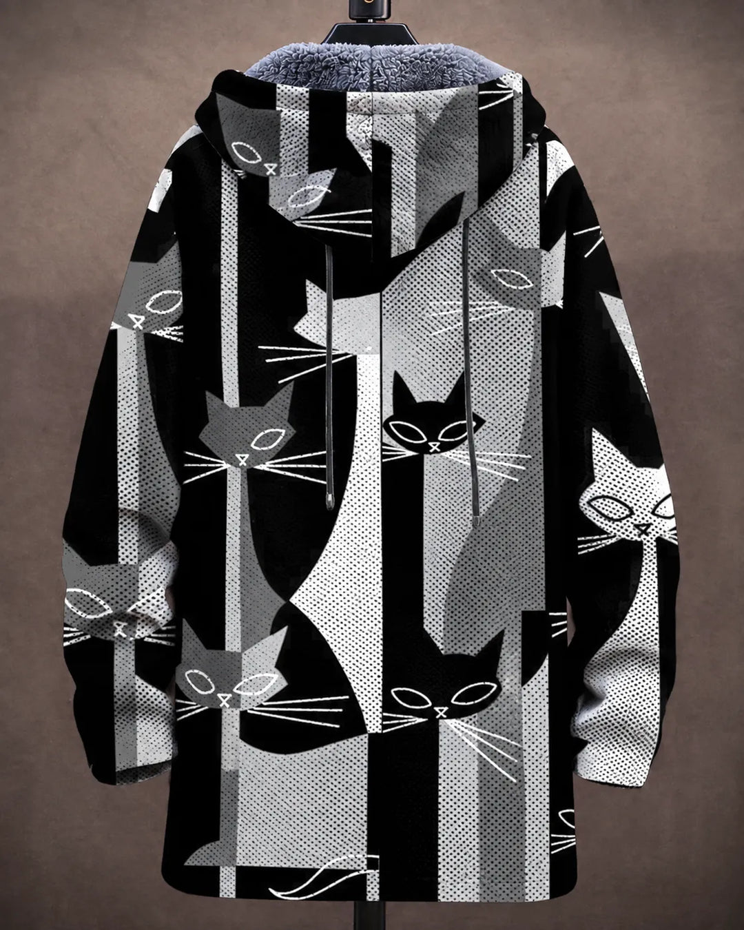 Rhea | Modern Cats Hooded Jacket