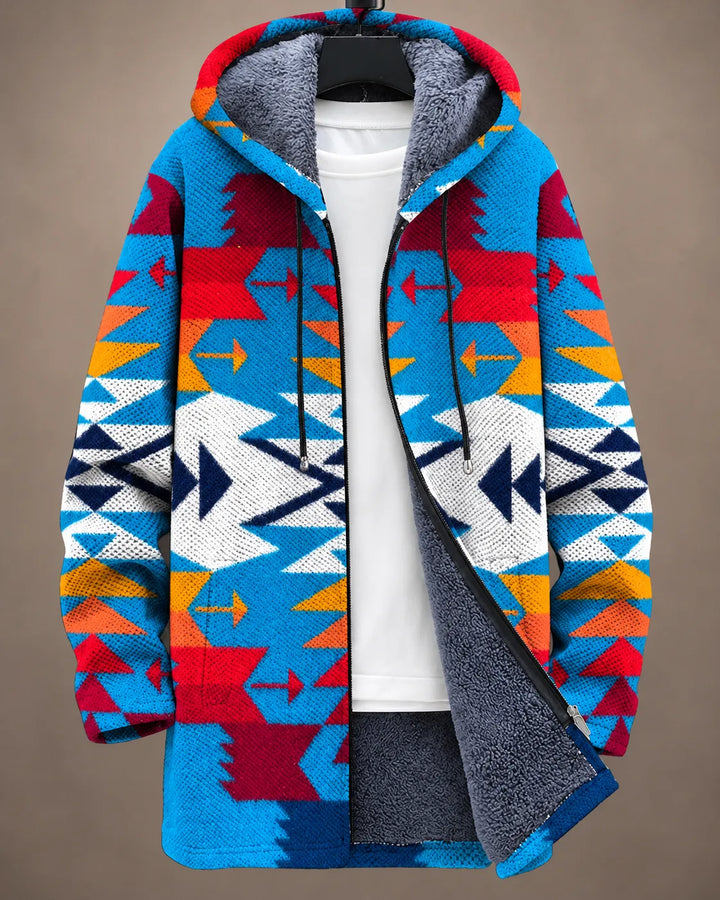 Oralia | Artful Print Hooded Jacket