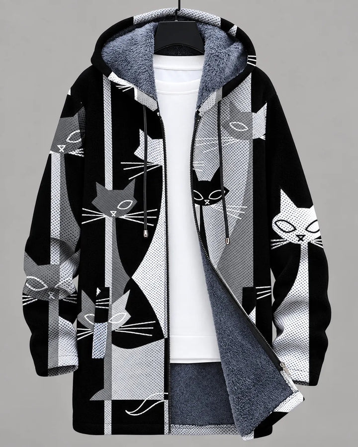 Isla | Artistic Eye-Print Hooded Jacket