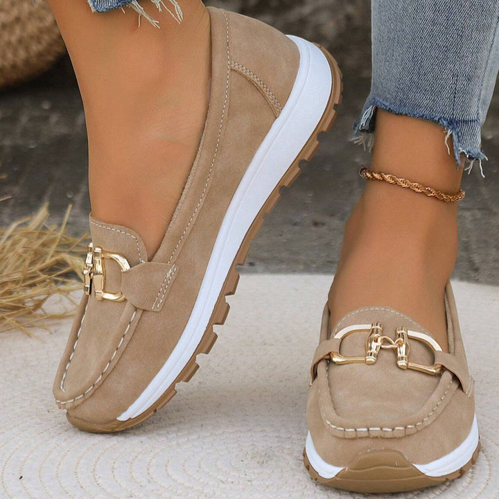 Krystel | Flat Moccasins Buckle