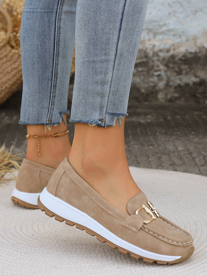 Krystel | Flat Moccasins Buckle