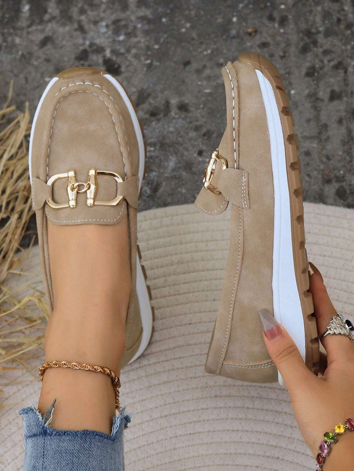 Krystel | Flat Moccasins Buckle