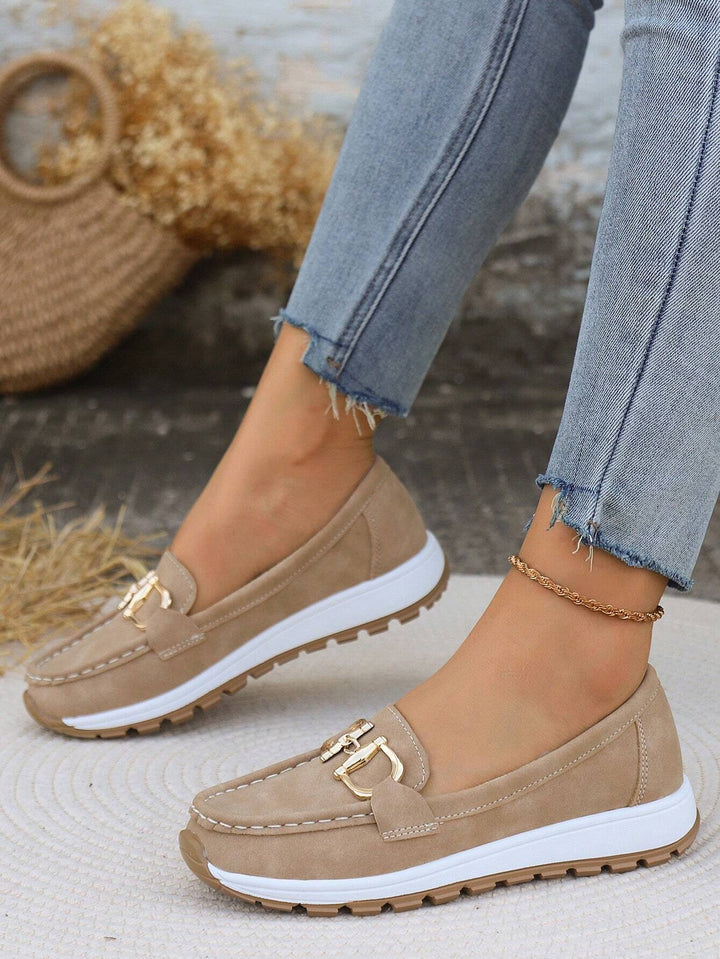 Krystel | Flat Moccasins Buckle