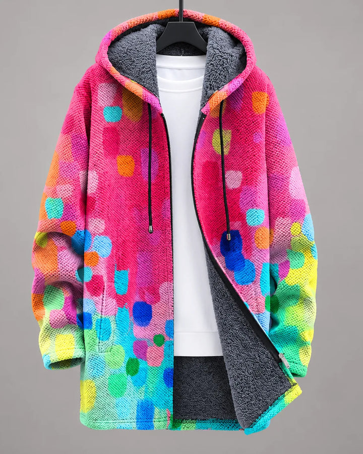 Rosabetta | Geometric Hooded Jacket