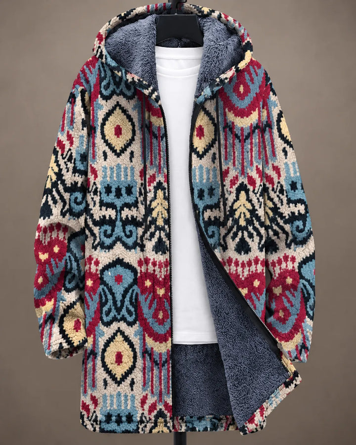Oralia | Artful Print Hooded Jacket