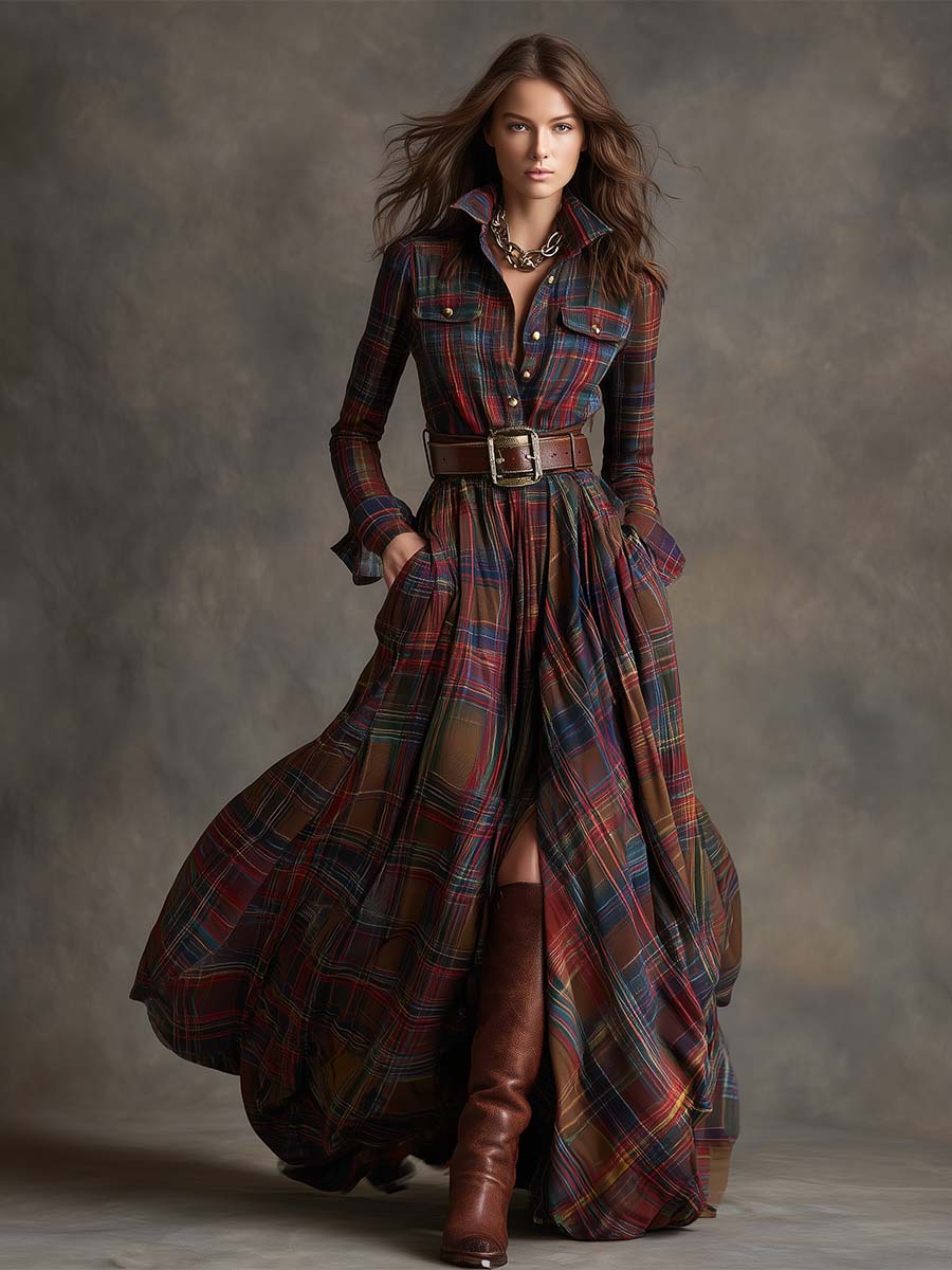 Roberta | Timeless Plaid Shirt Dress