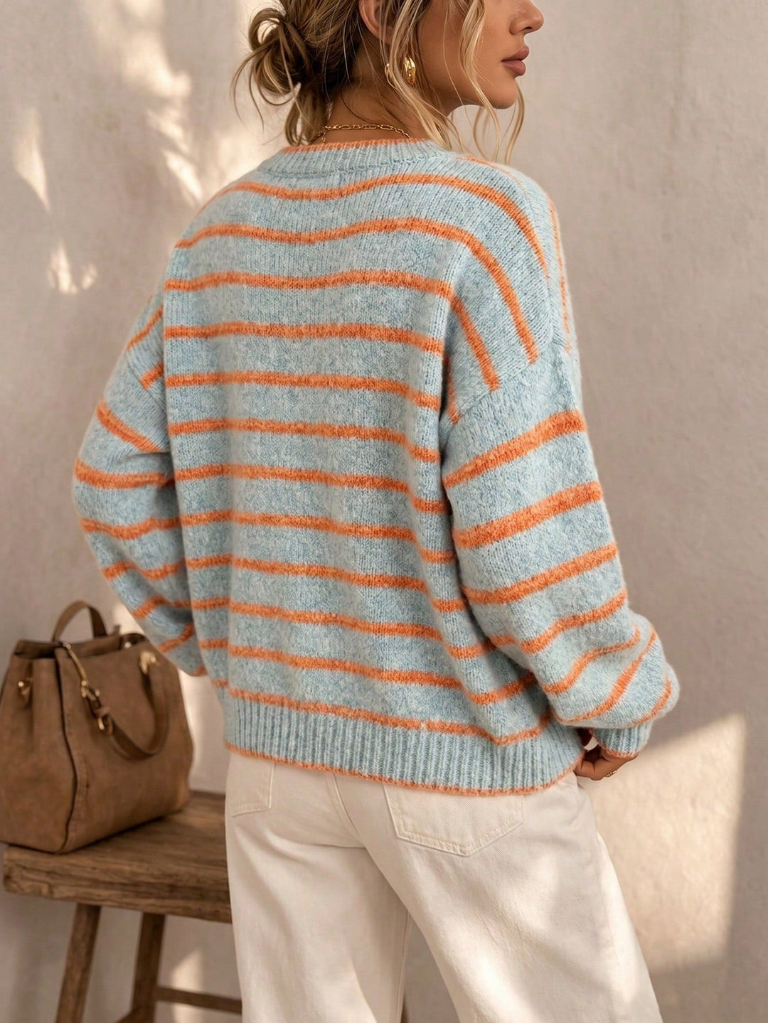 Evander | Striped Relaxed Cardigan