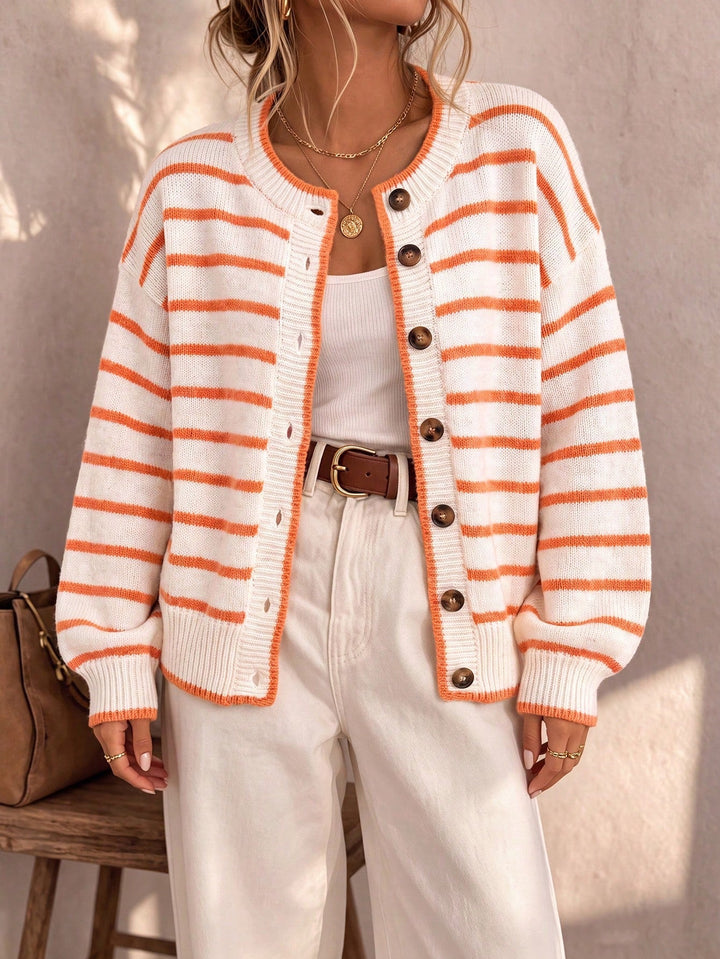 Evander | Striped Relaxed Cardigan