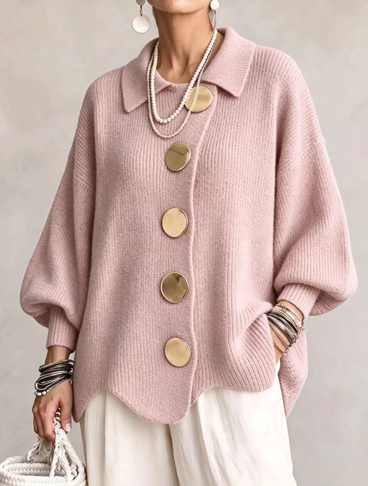 Iselyn | Oversized Collared Cardigan