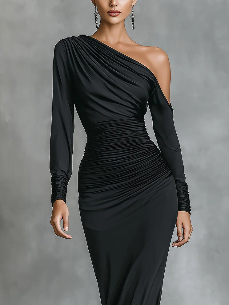 Robin | Satin Ruched Mermaid Dress