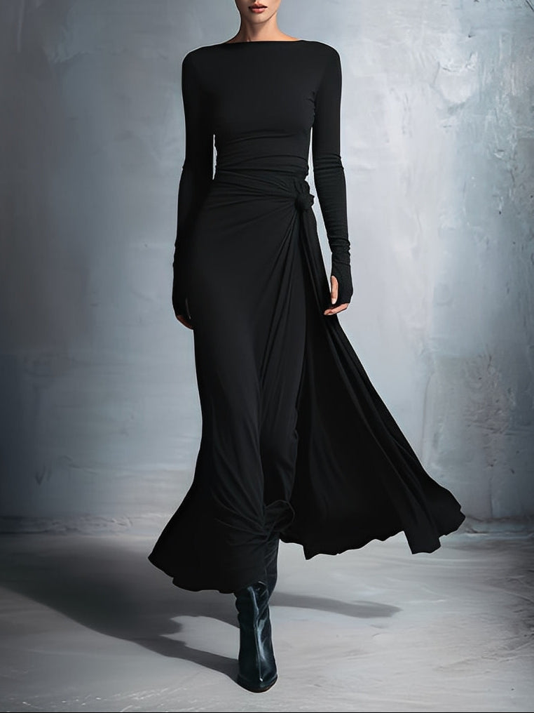 Liza | Silk Button Maxi Dress