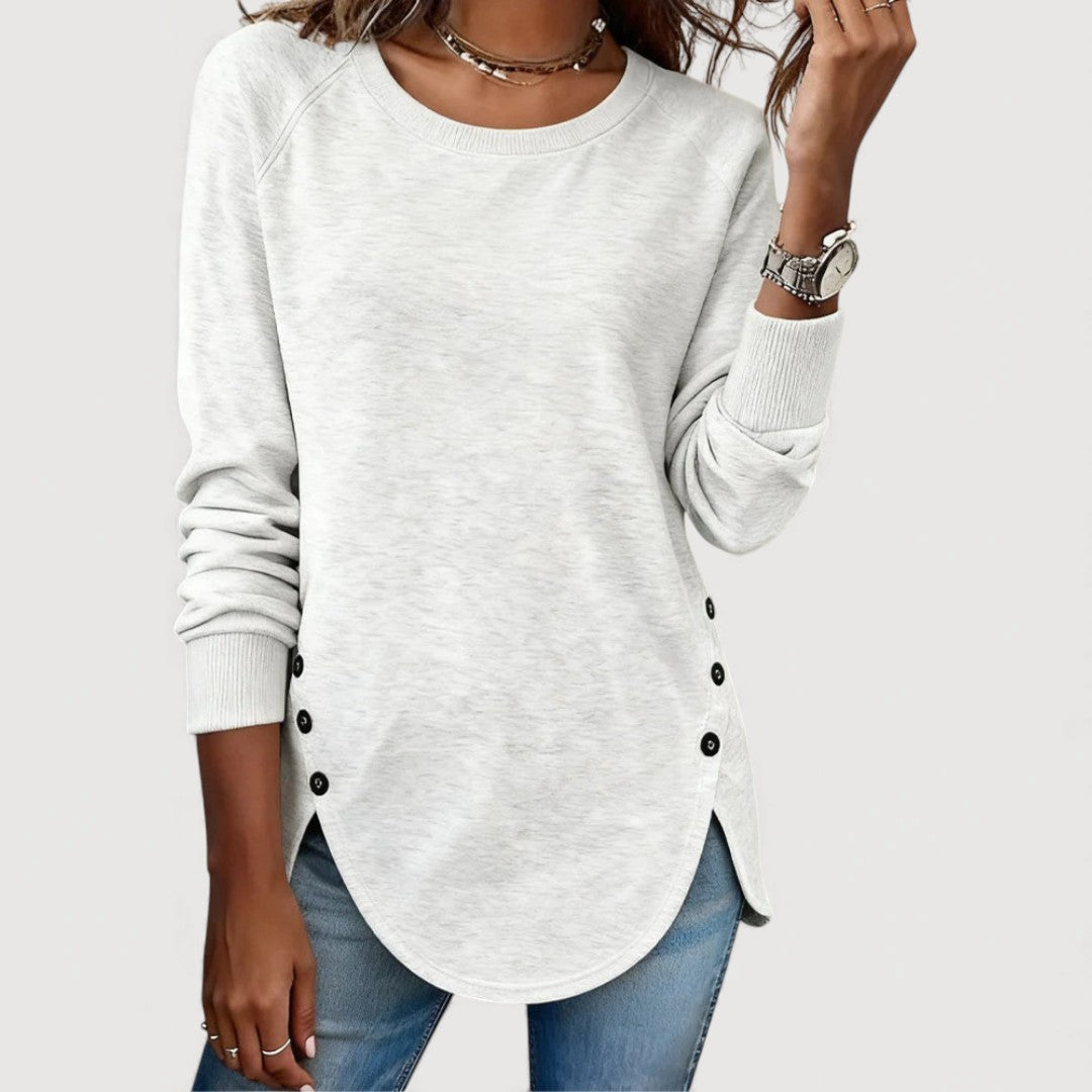 Kim | Button-Hem Top
