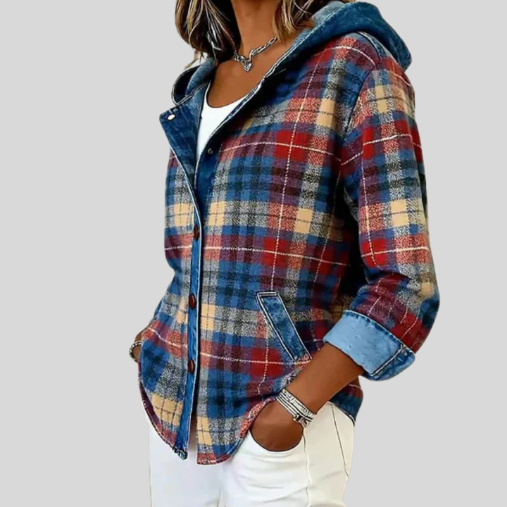 Samia | Hooded Plaid Shacket