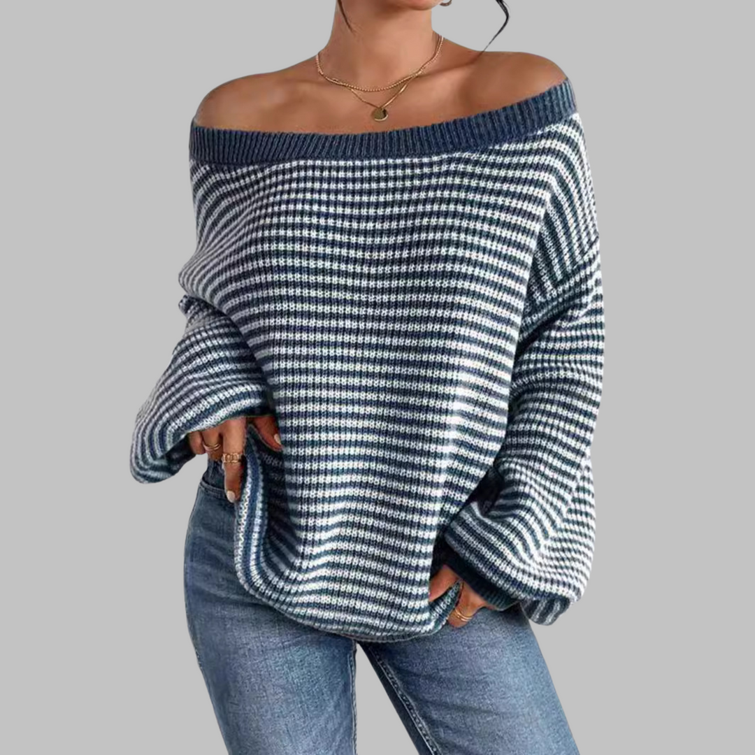 Poshiko | Casual Drop Shoulder Sweater