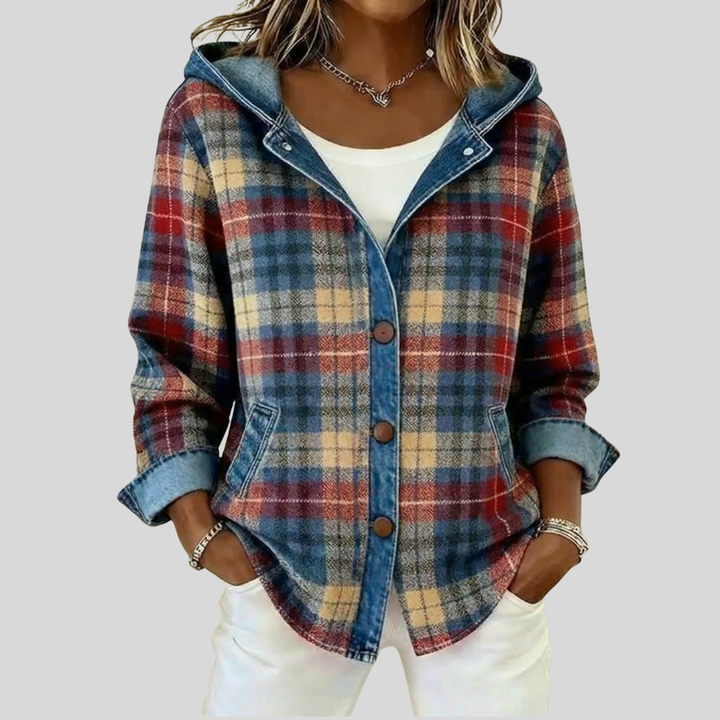 Samia | Hooded Plaid Shacket