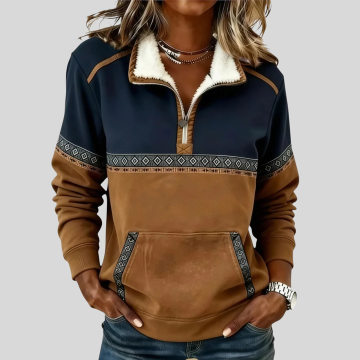 Lunariae | Sherpa Collar Half-Zip Pullover