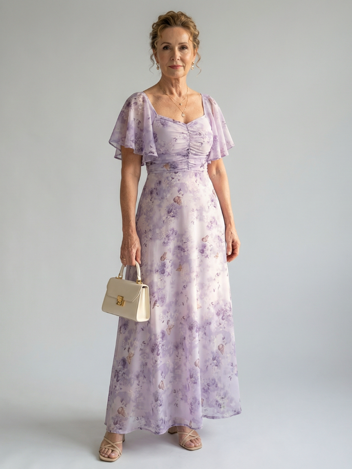 Hannah | Midi Dress with Flowing Sleeves