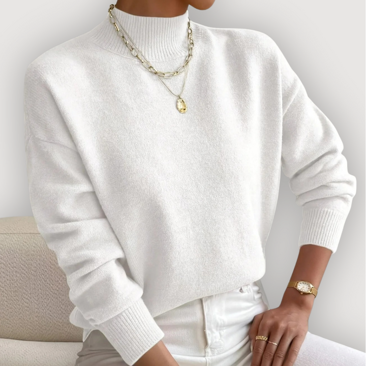 Elara | Classic Mock Neck Sweater