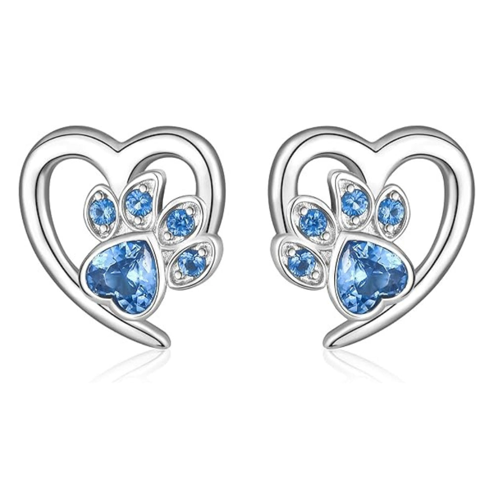 Pratima | Paw Heart Zirconia Earrings
