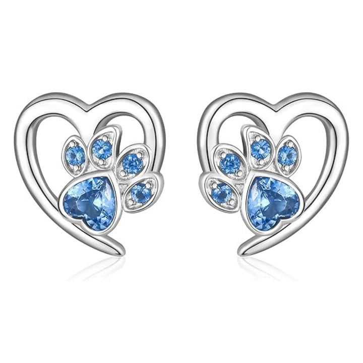 Pratima | Paw Heart Zirconia Earrings