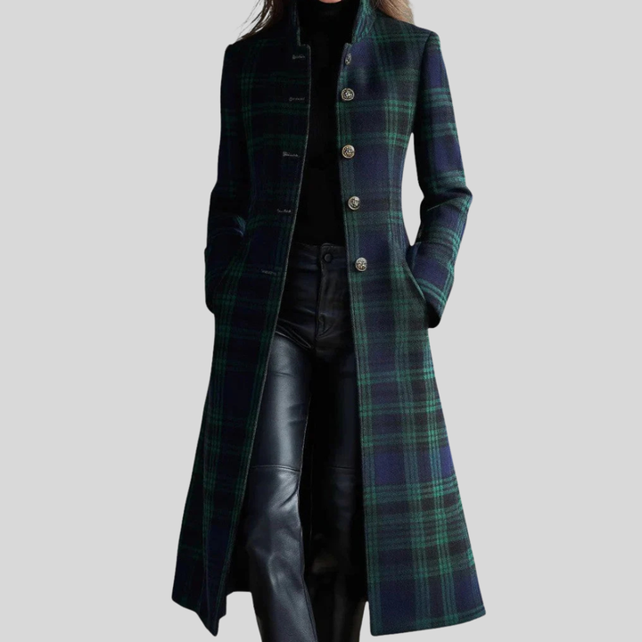 Samira | Timeless Plaid Elegant Coat