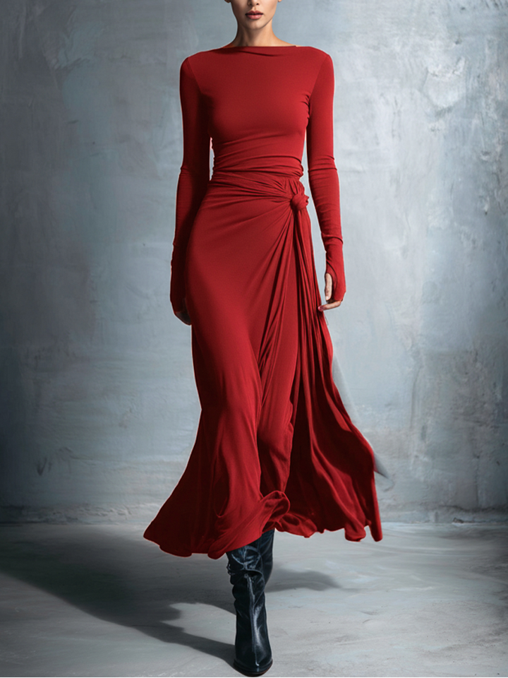 Liza | Silk Button Maxi Dress