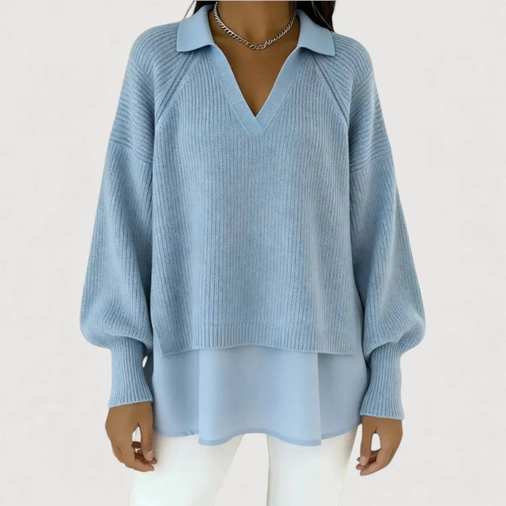 Rezy | Layered Knit Top
