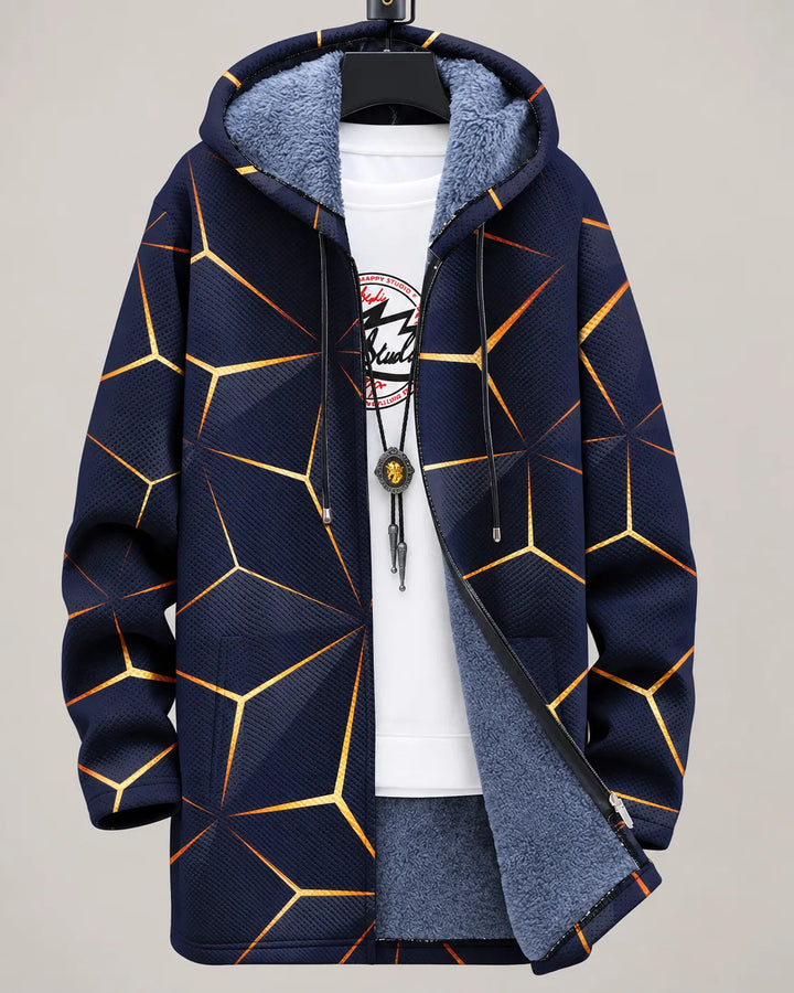 Rosabetta | Geometric Hooded Jacket