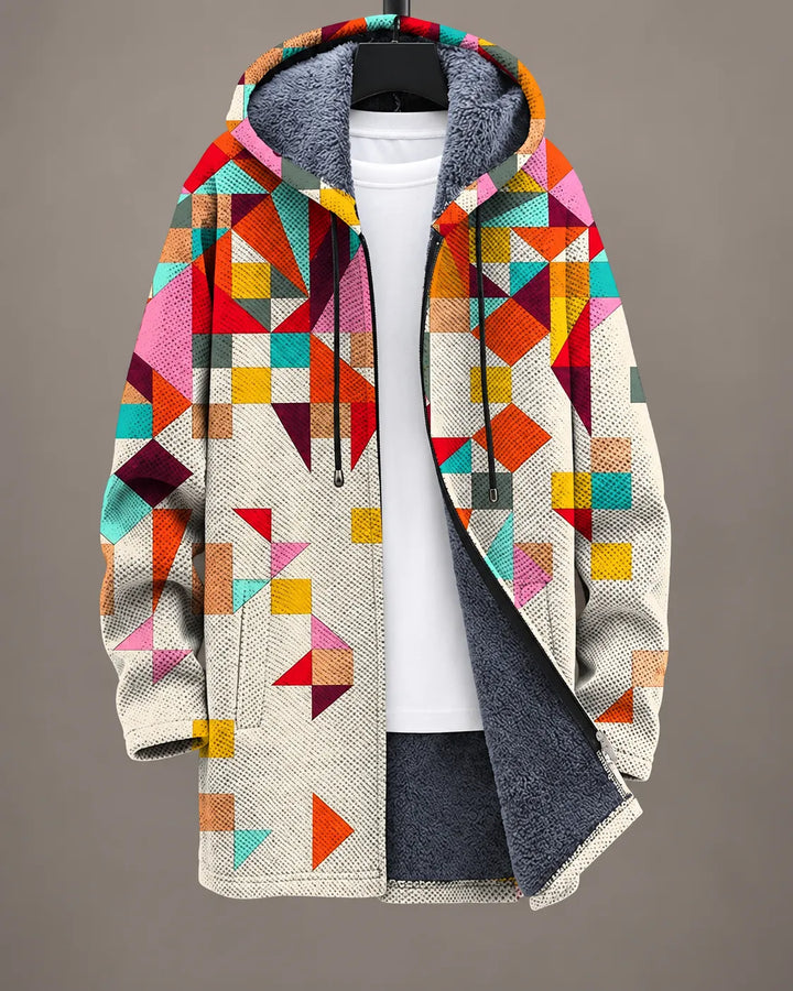 Oralia | Artful Print Hooded Jacket