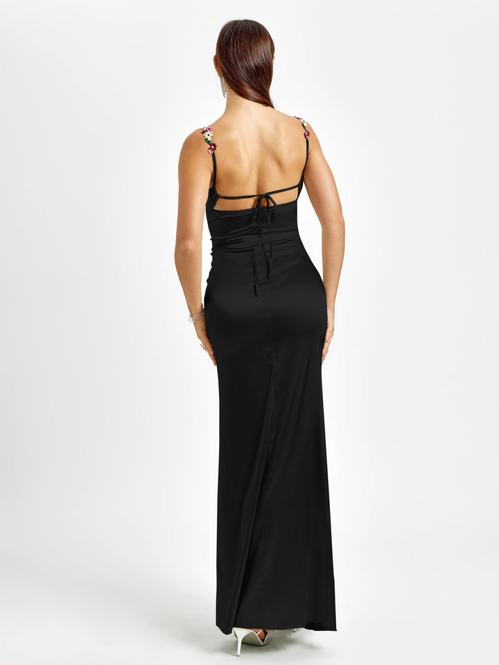 Fiorella | Satin Maxi Dress