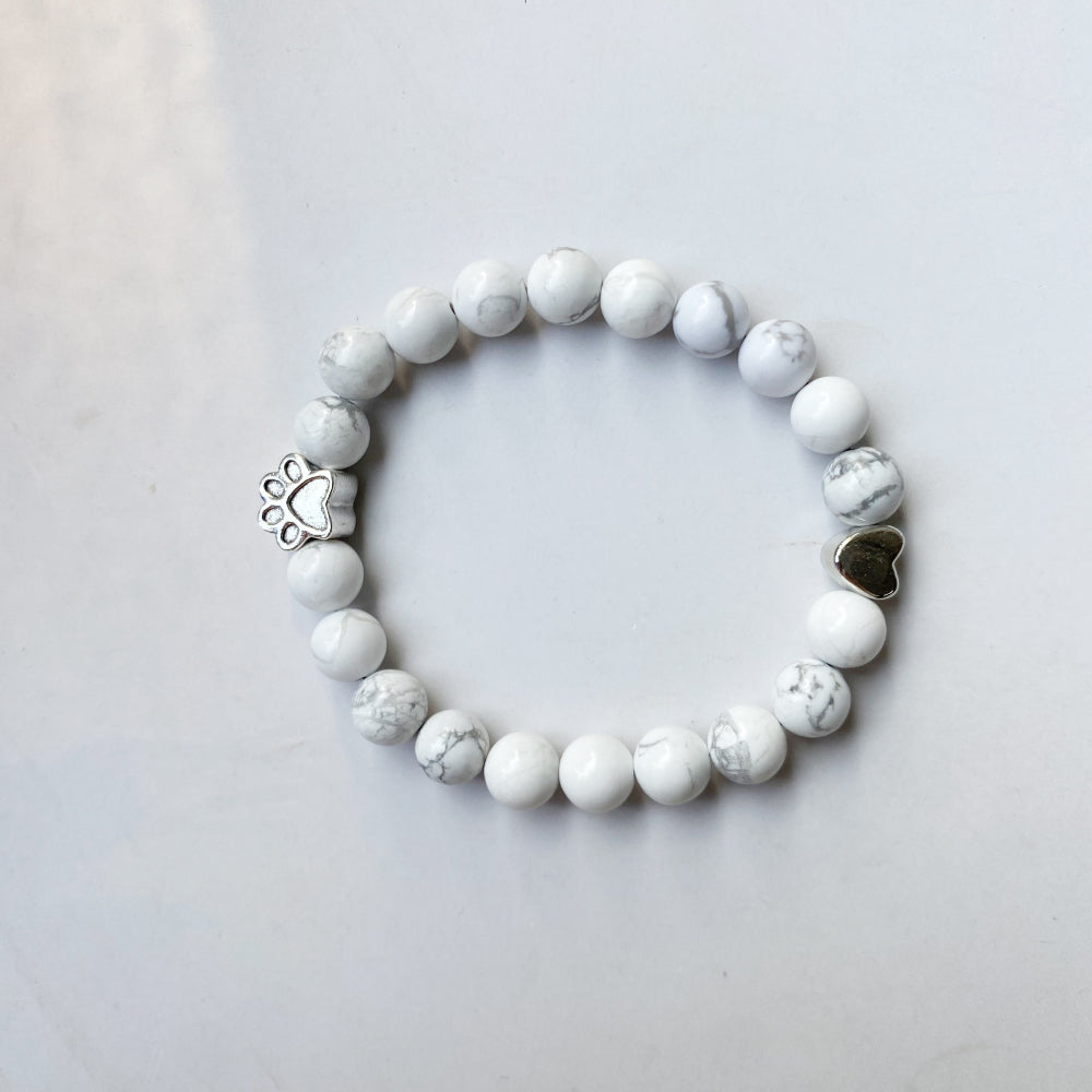 Reneé | Gemstone Paw Heart Bracelet