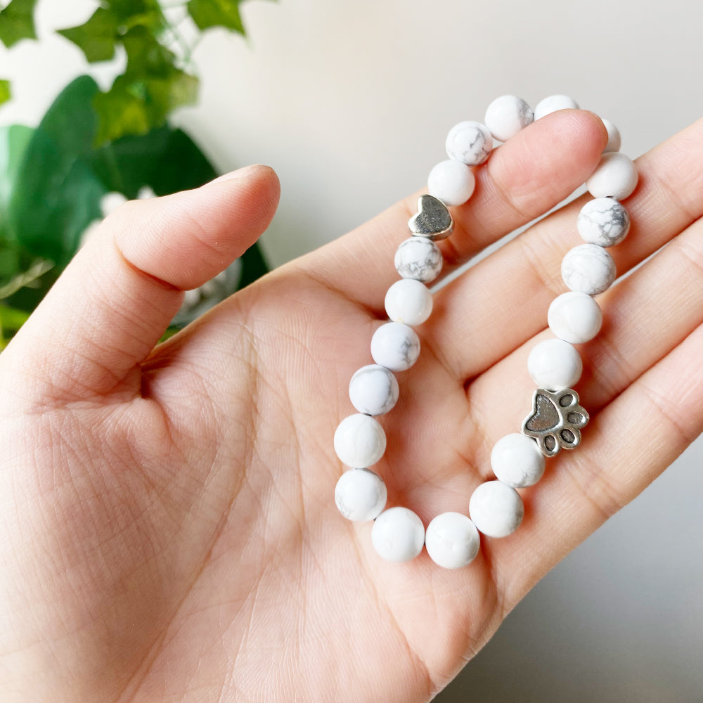 Reneé | Gemstone Paw Heart Bracelet